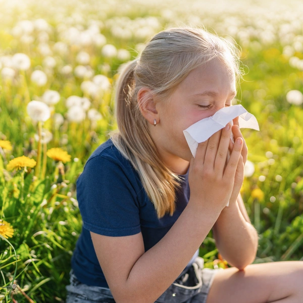 Niño con alergia